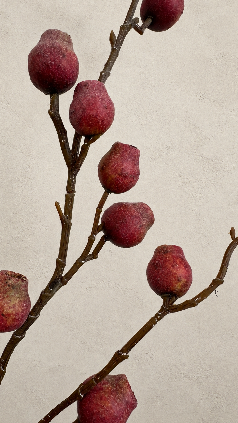 Harvest Red textured berry branch for winter vase arrangement