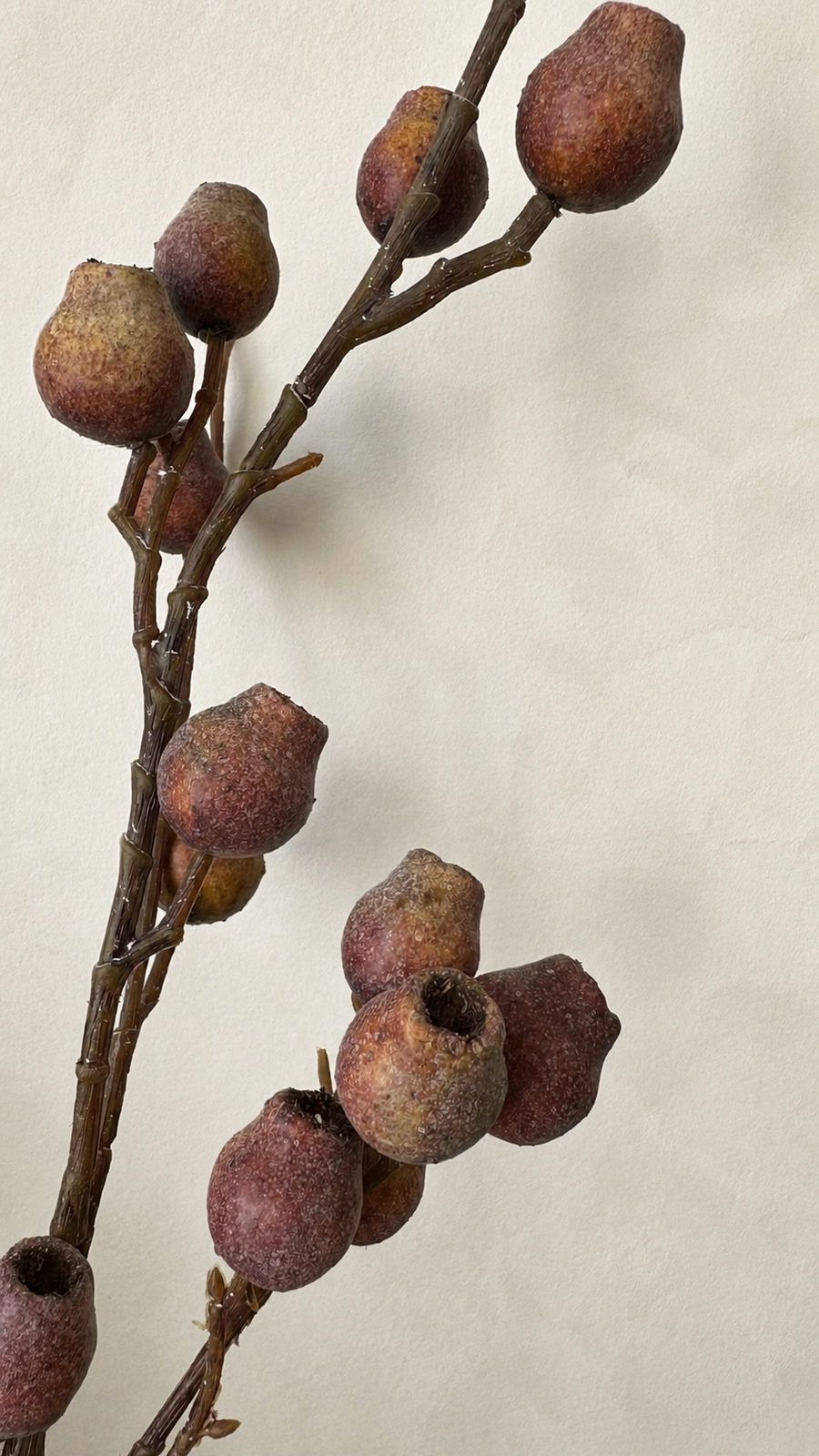 Weathered Russet faux berry stem for harvest centerpieces and mantel decor