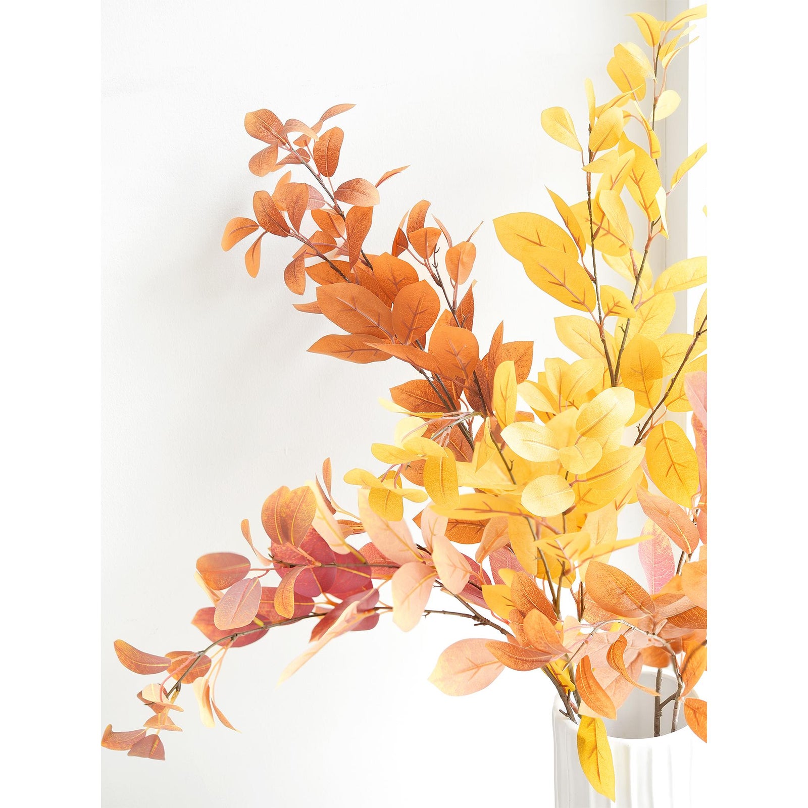 Mixed-color artificial fall leaf branches shown in an additional product detail view.