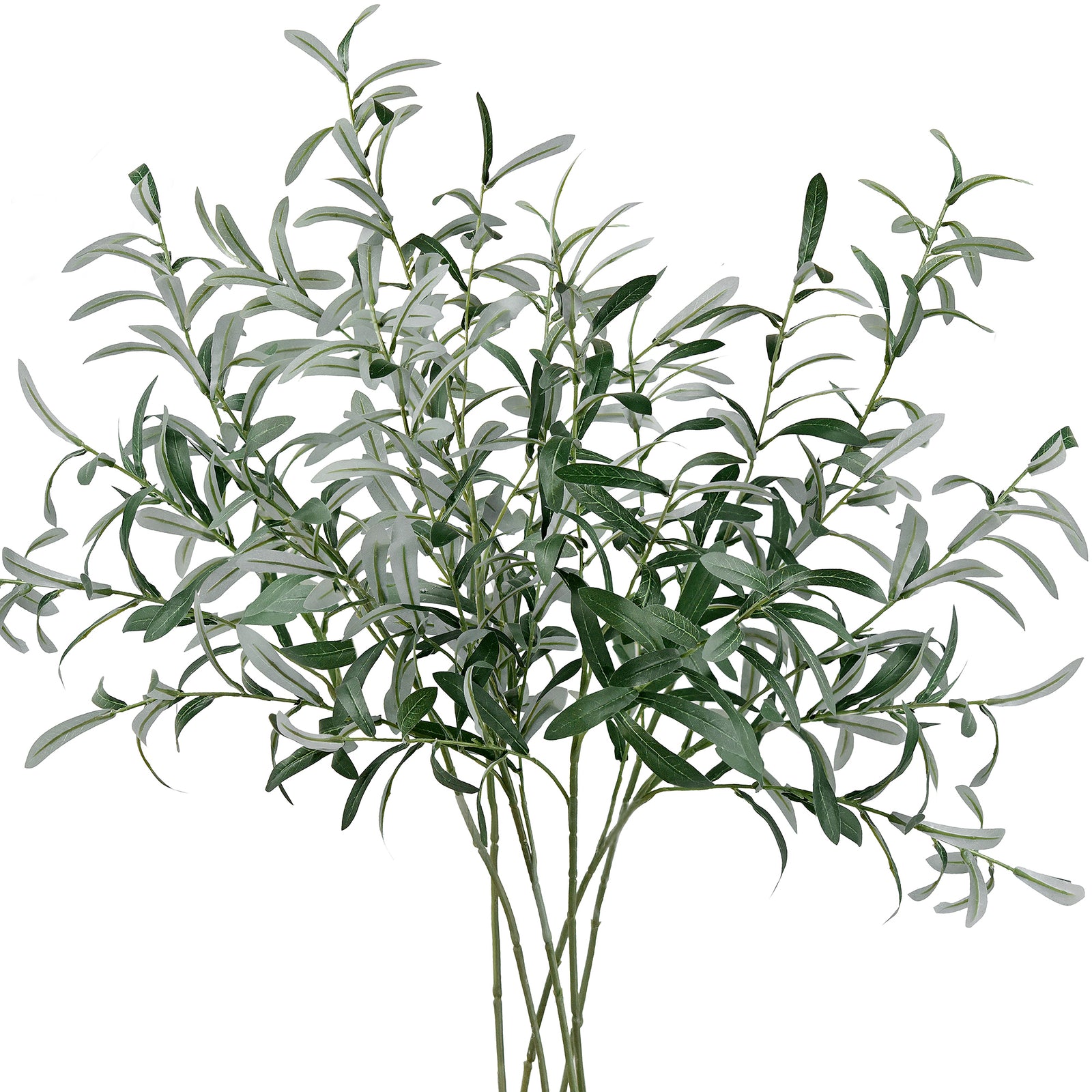 Bundle of artificial olive branches with bendable stems, ready to use for home décor, events, or DIY projects