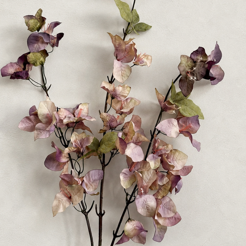 Dusty mauve artificial bougainvillea branch, 37.4 inch full length