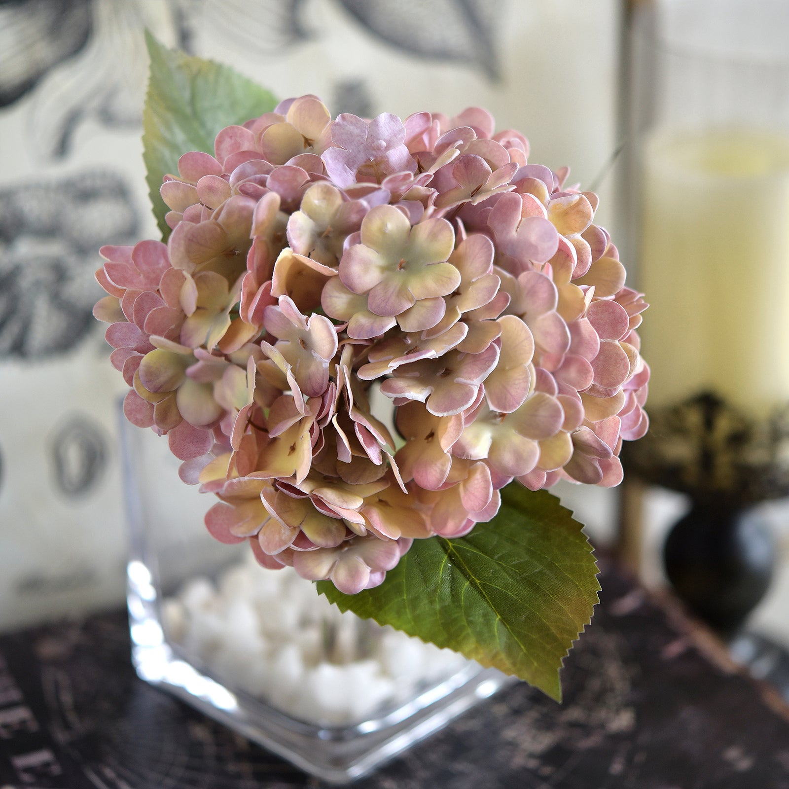 Ethereal Amethyst Real Touch hydrangea stems, set of 2, product view 7.