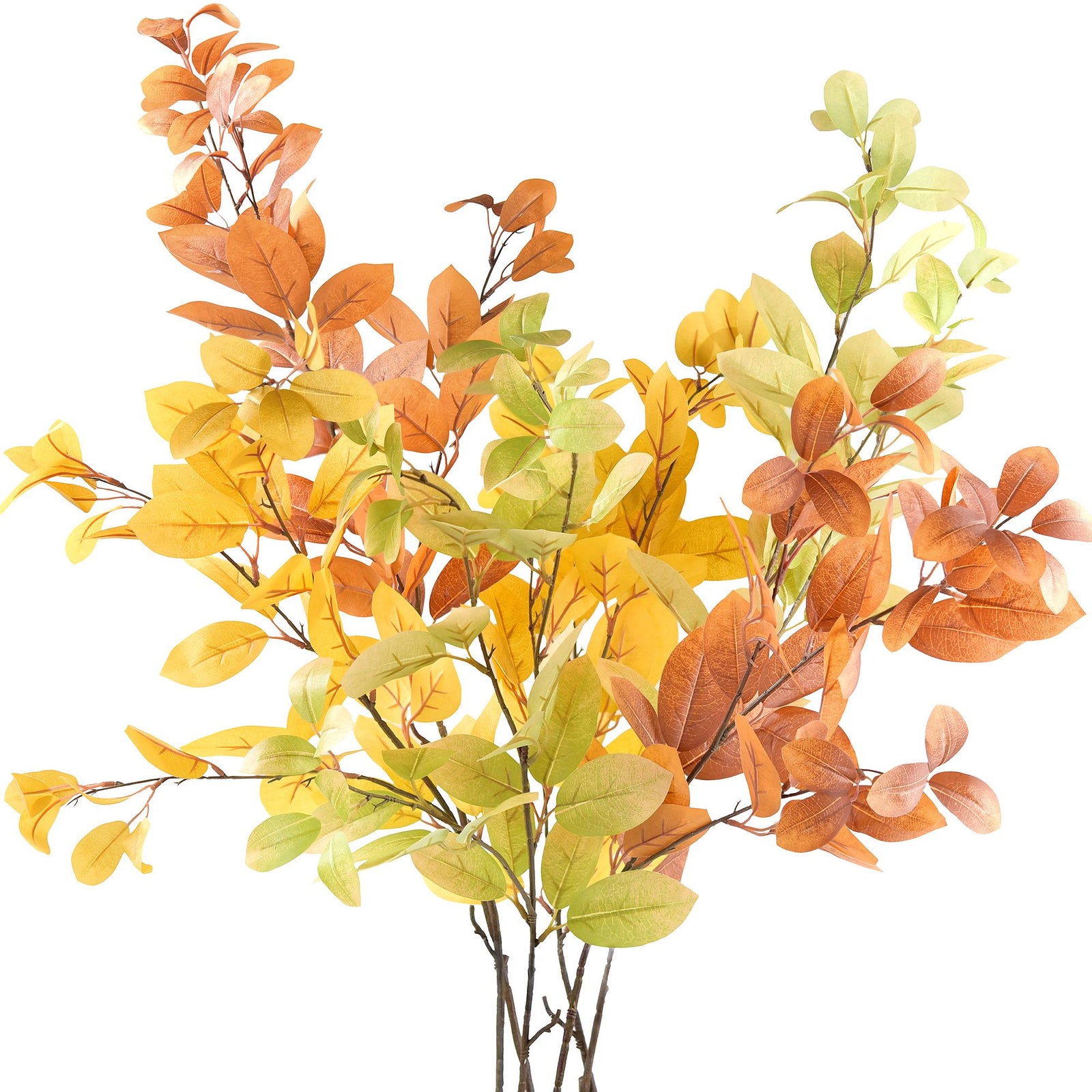 Mixed green, golden yellow and burnt orange faux fall branches shown in an additional product view.