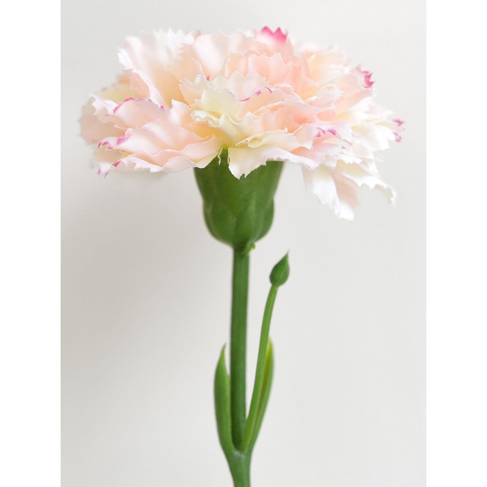 Blush Pink Veil Faux Carnation Flowers – 1 ft (29 cm) Tall, Realistic Silk Floral Decor for Weddings, Events, and Home Arrangements