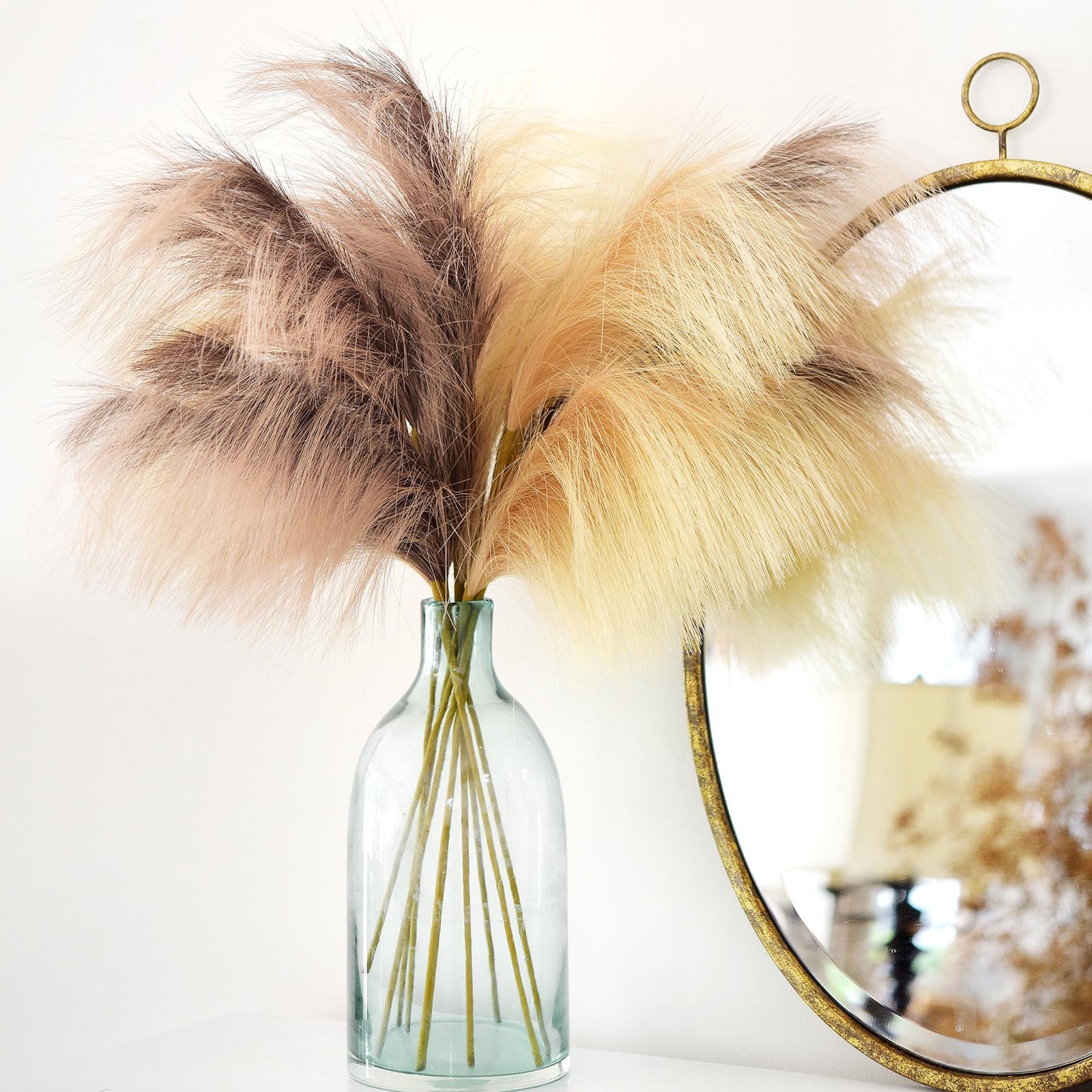 Faux Pampas Grass Branches, Home Décor 2.4ft(72cm) Tall -Set of 6 by FiveSeasonStuff