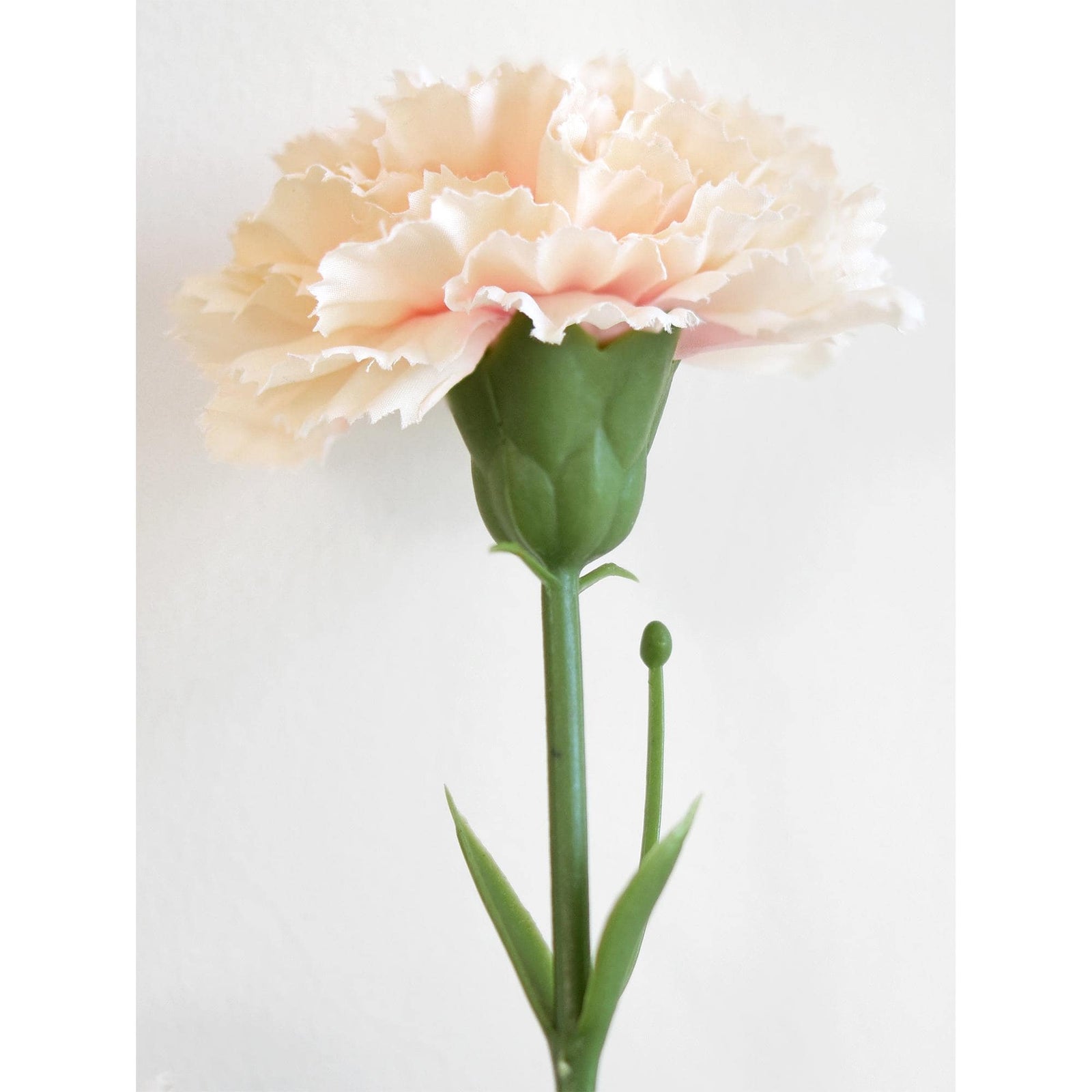 Peach Puff Faux Carnation Flowers – 1 ft (29 cm) Tall, Realistic Silk Floral Decor for Weddings, Events, and Home Arrangement