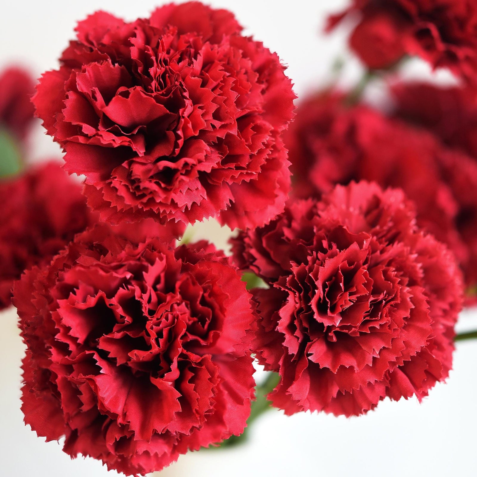 Persian Red Faux Carnation Flowers – 1 ft (29 cm) Tall, Realistic Silk Floral Decor for Weddings, Events, and Home Arrangements