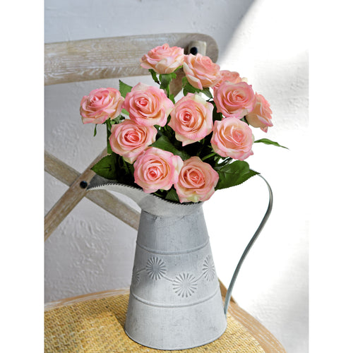 Love Peach artificial rose stems shown in a full product view.