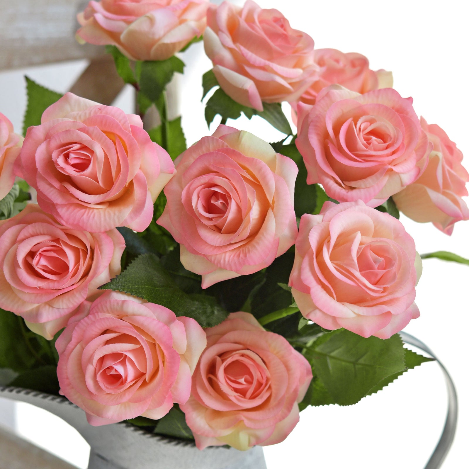 Real Touch Love Peach rose flowers shown in an alternate product view.
