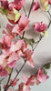 Warm Coral Pink 37.4-inch artificial bougainvillea branch shown from multiple angles