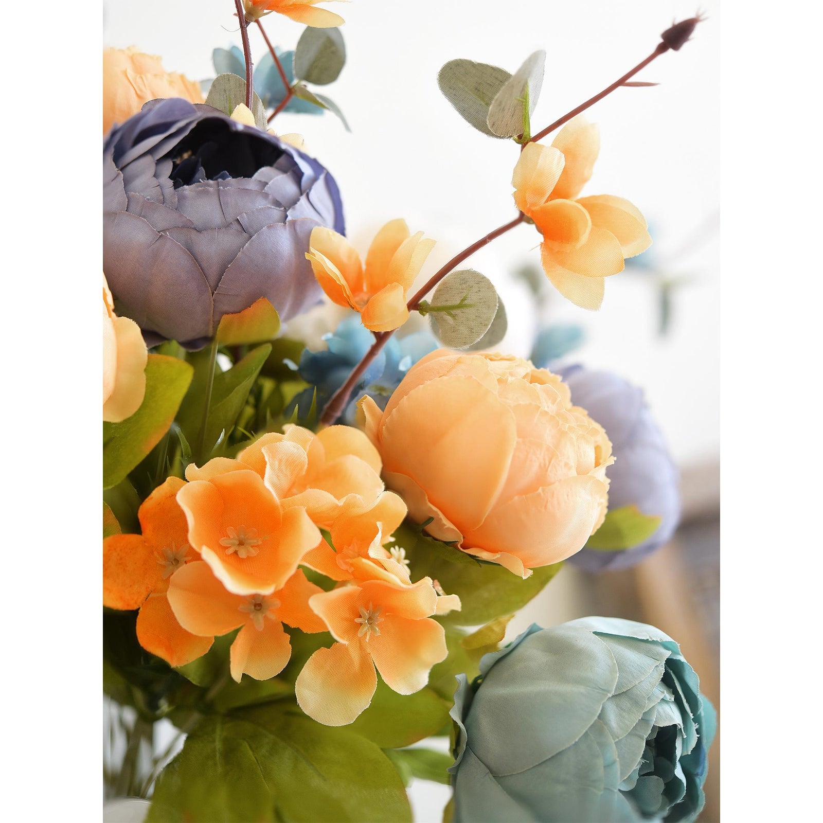 Artificial peony bouquet from the Vintage Peaceful set shown in an additional product view.