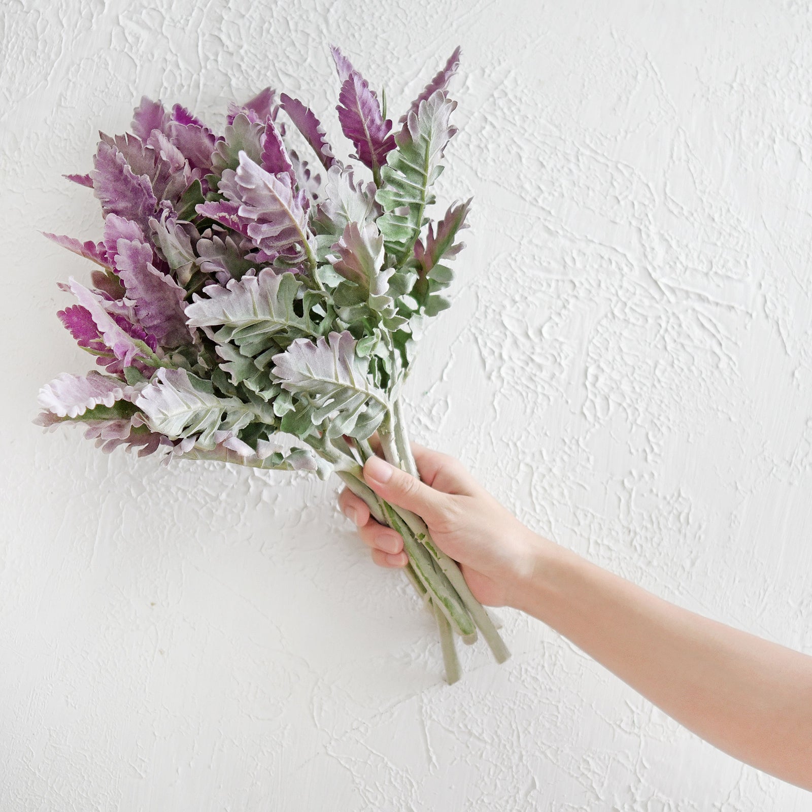 6 Stems 14.5inches Dusty Miller Artificial Greenery Bush Plants for Wedding Flower Fillers DIY Bouquets and Floral Arrangements