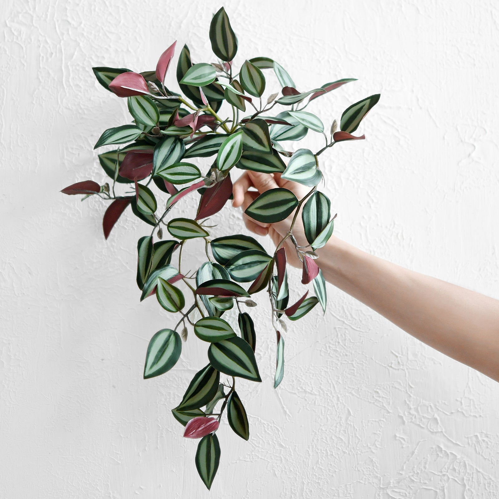 fake hanging house plants FiveSeasonStuff Real Touch Artificial Hanging Foliage Plant Tradescant