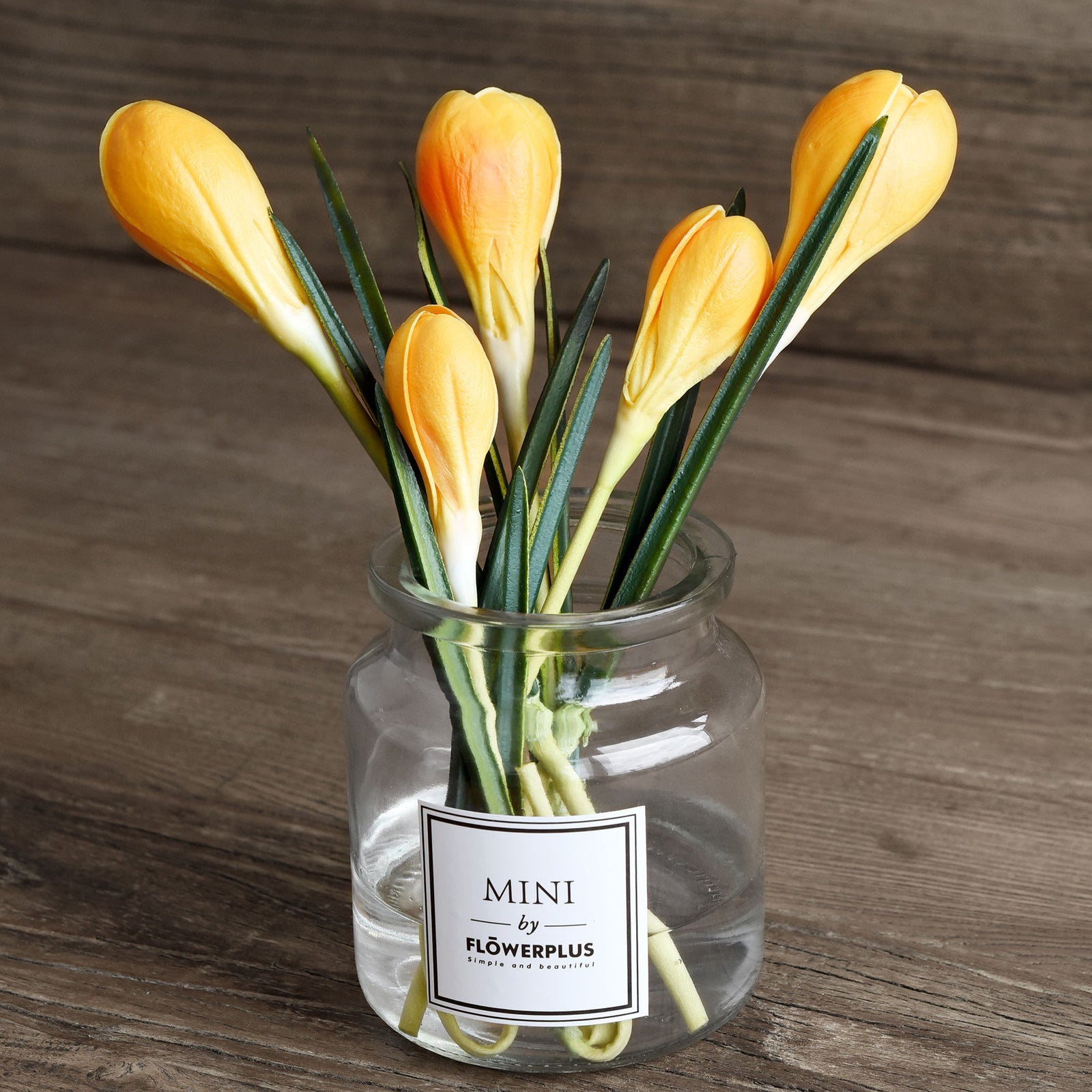 7 Stems (Orange) Realistic Artificial Saffron Crocus Flowers