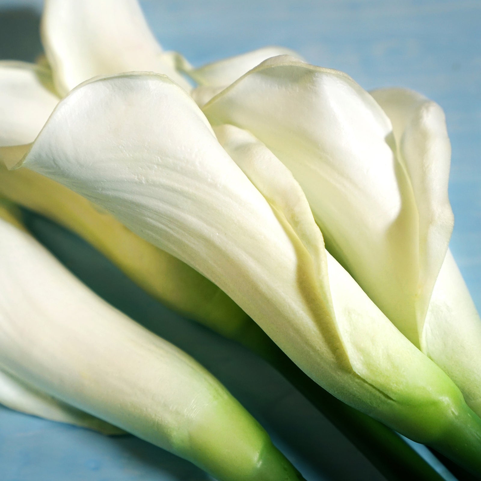 White Real Touch Large Size Calla Lilies Artificial Flower Bouquet 6 Stems