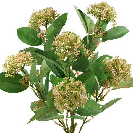 Little Bit Pink Artificial Viburnum Stems, Set of 6, 2.6 ft
