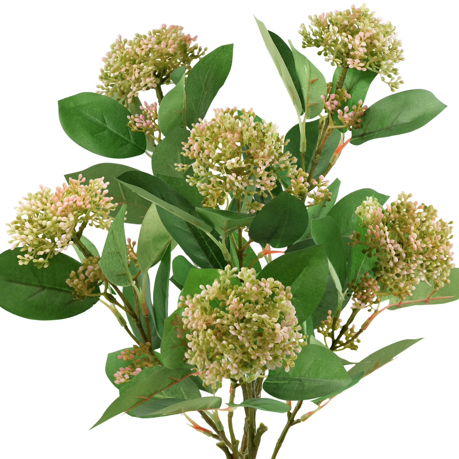 Viburnum (Little Bit Pink) Long Stem Artificial Silk Flowers, Filler Flower, Wedding, Home Decor, Arrangment 6 Stems