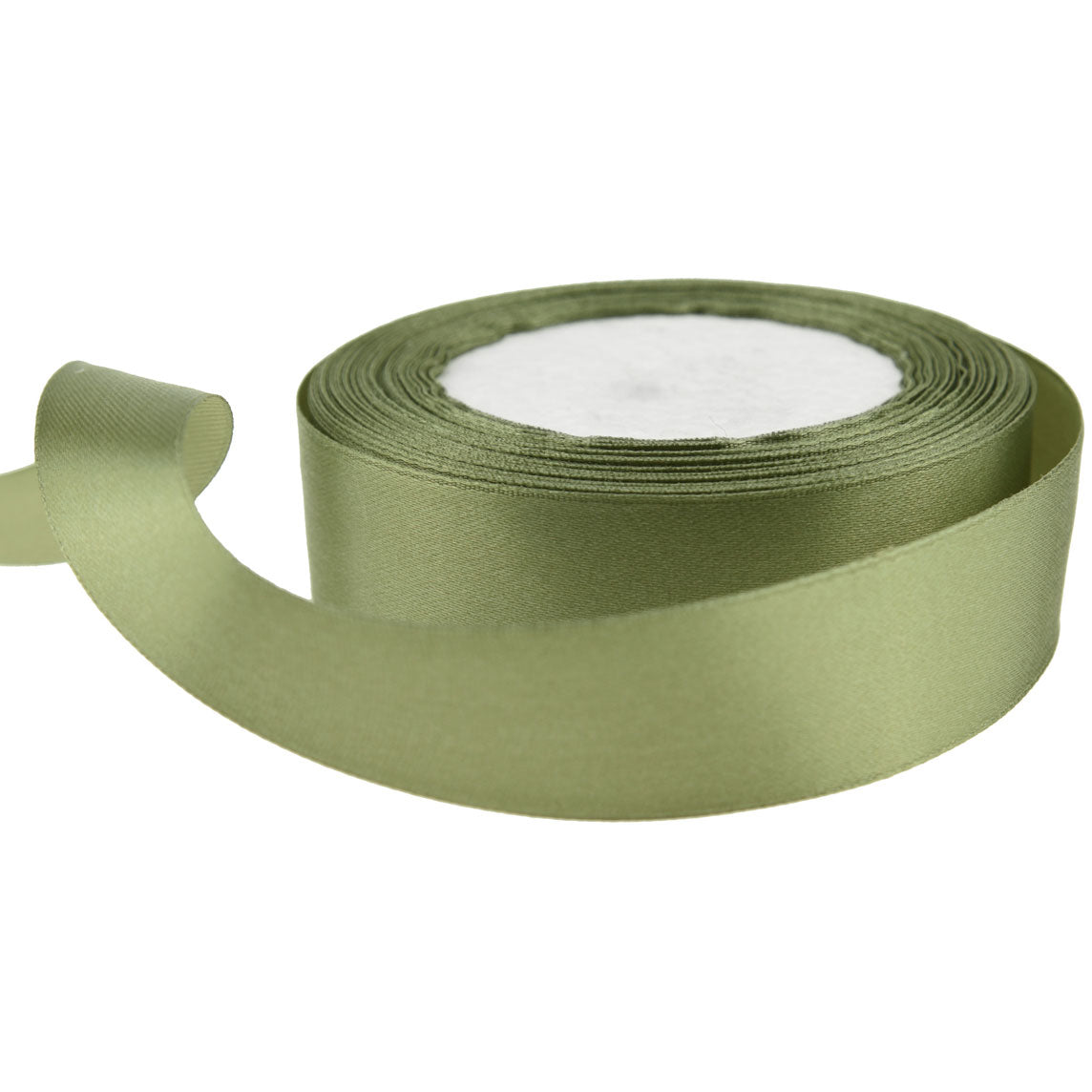 20mm Olive Green Single Sided Satin Ribbon