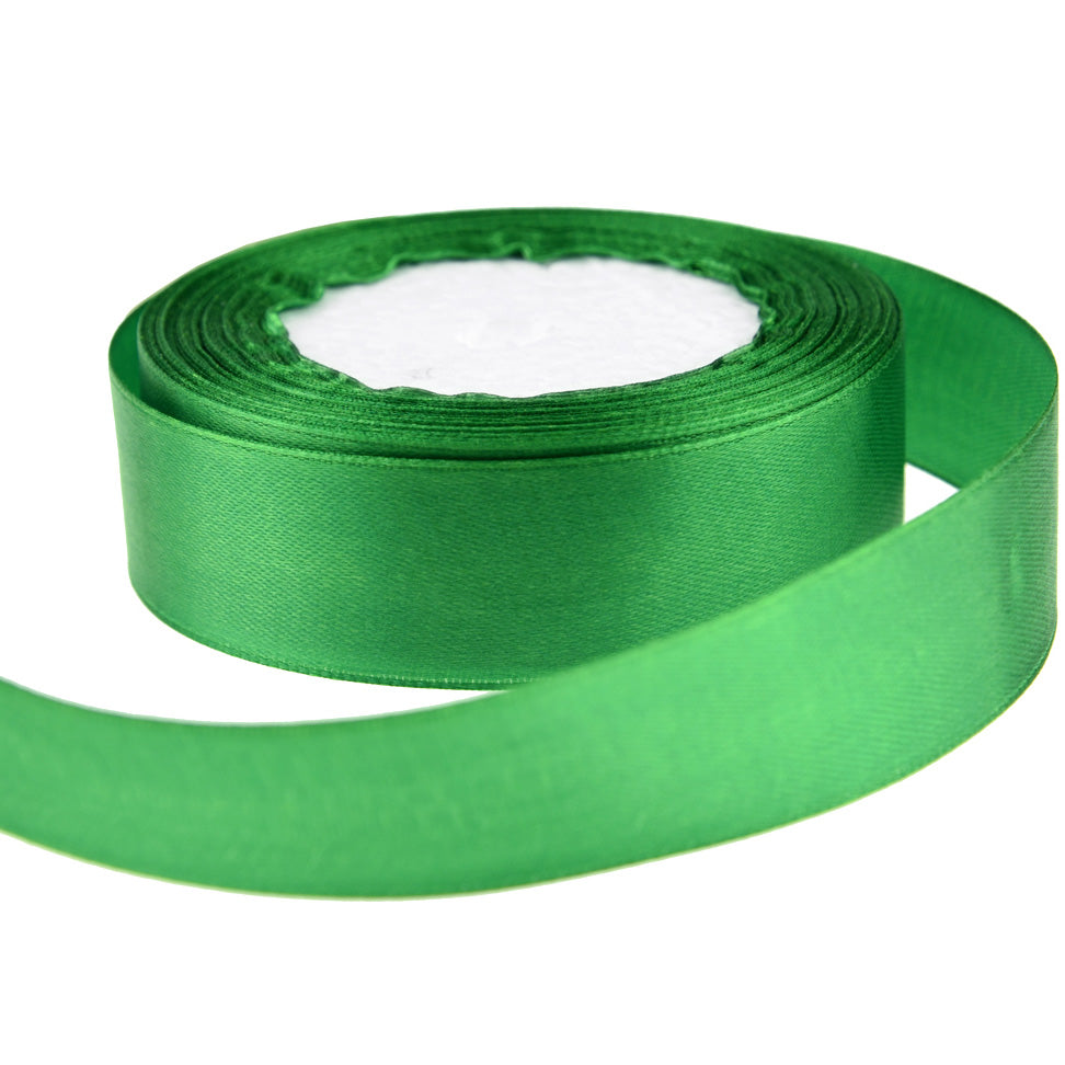 10mm Green Single Sided Satin Ribbon
