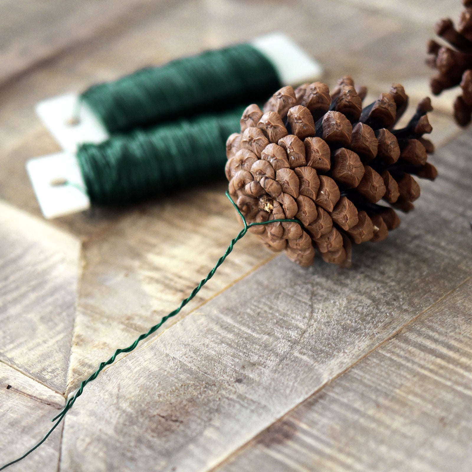 Green Floral Wire, 22 Gauge, Ø 0.7mm, Total 114 ft. - FiveSeasonStuff