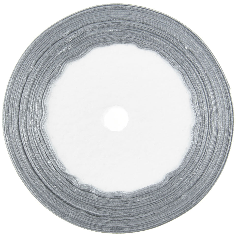 10mm Gray Single Sided Satin Ribbon