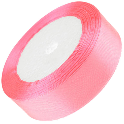 20mm Pink Single Sided Satin Ribbon