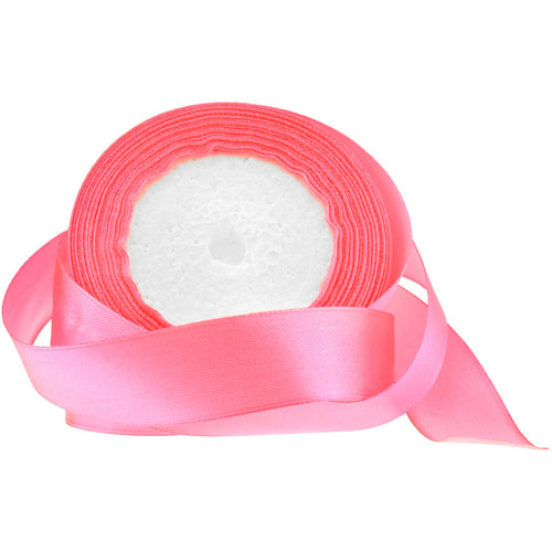 10mm Pink Single Sided Satin Ribbon
