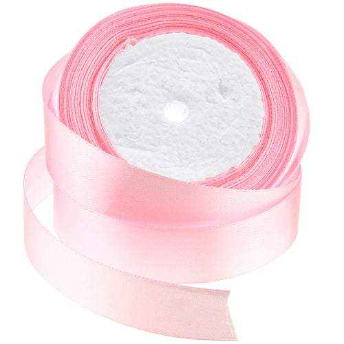 25mm Light Pink Single Sided Satin Ribbon