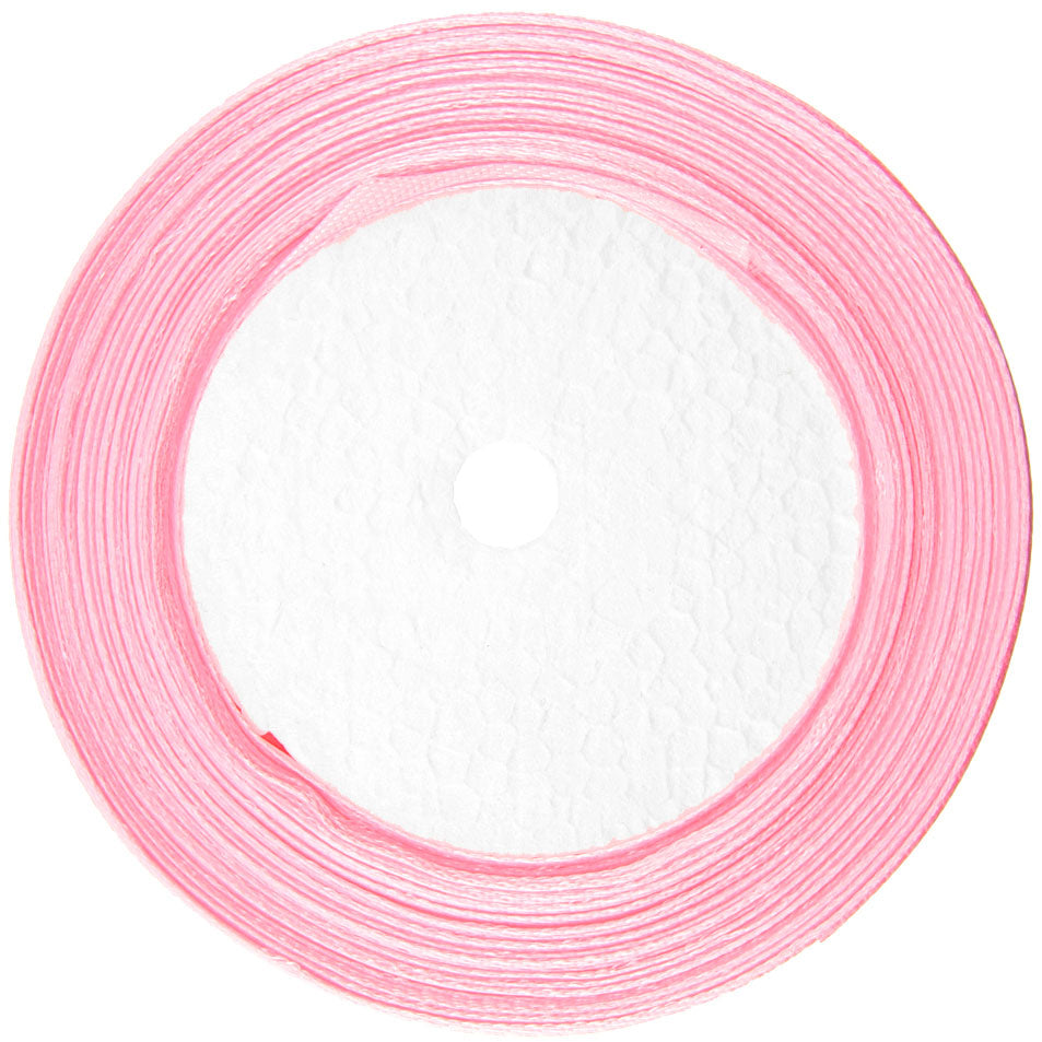 25mm Light Pink Single Sided Satin Ribbon