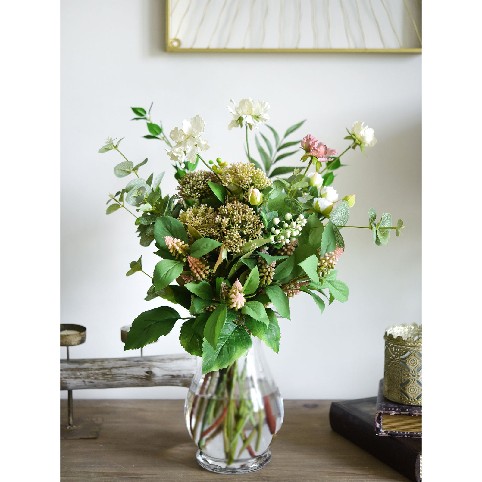 Viburnum (Harmony Brown) Long Stem Artificial Silk Flowers, Filler Flower, Wedding, Home Decor, Arrangment 6 Stems