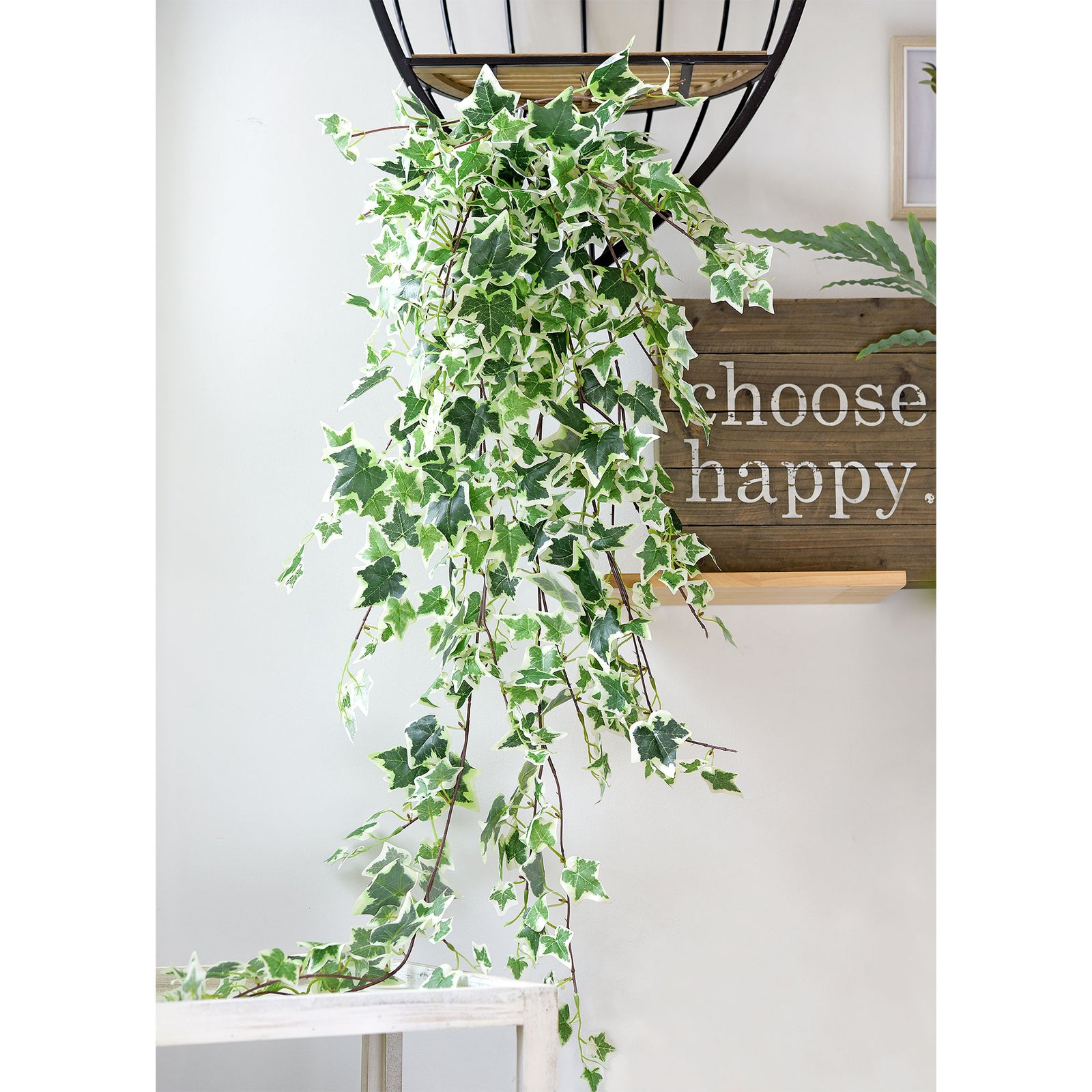 FiveSeasonStuff 4.3 ft (130cm) Cascading Variegated Ivy Artificial Garland