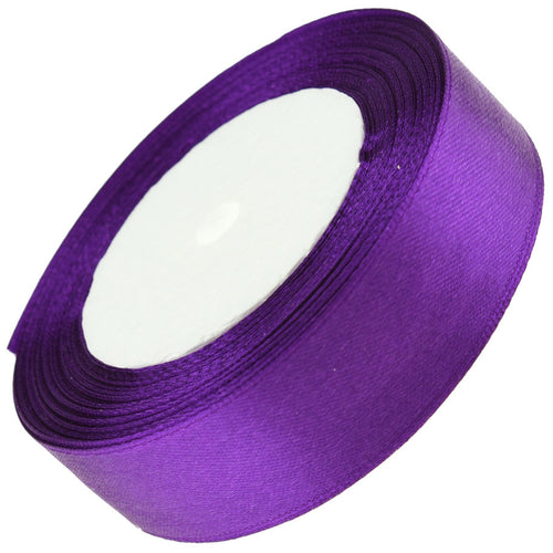 25mm Purple Single Sided Satin Ribbon