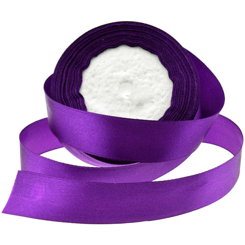 20mm Purple Single Sided Satin Ribbon
