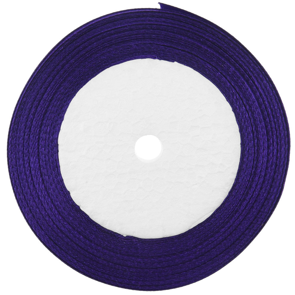 10mm Purple Single Sided Satin Ribbon
