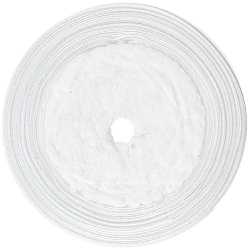 25mm White Single Sided Satin Ribbon