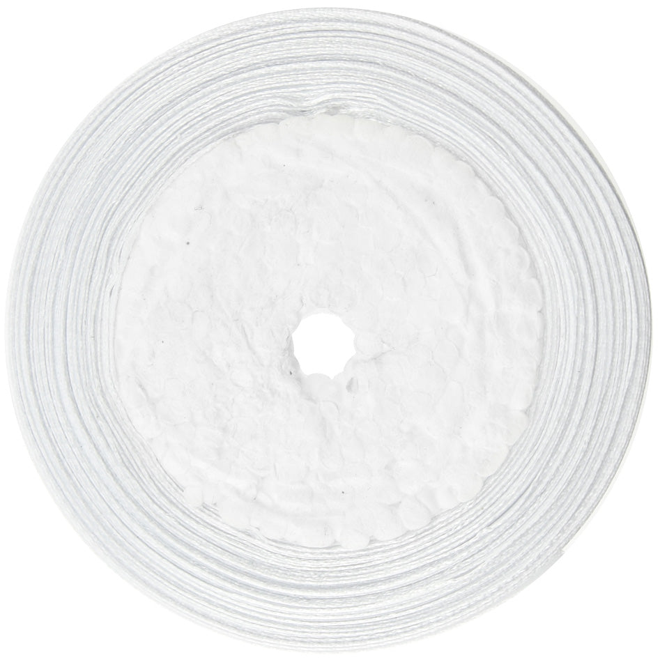 25mm White Single Sided Satin Ribbon