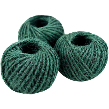 3-Pack of Natural Jute Twine Hemp Rope (98 Yards) Green