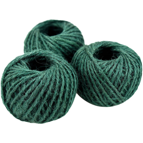 3-Pack of Natural Jute Twine Hemp Rope (98 Yards) Green