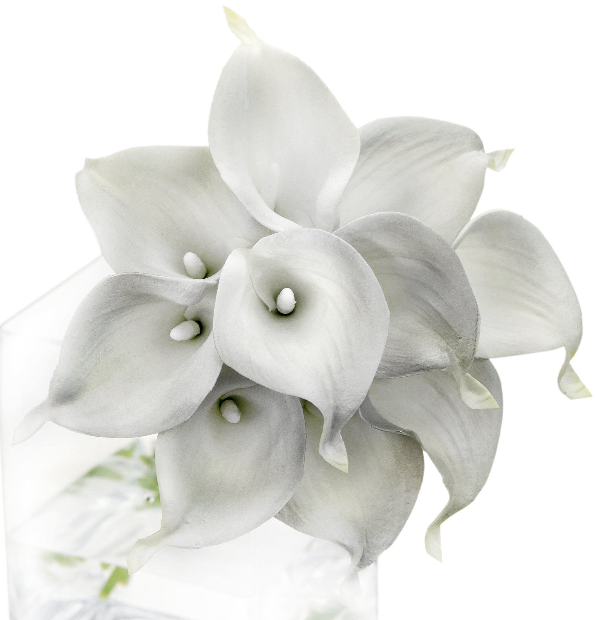 fake white calla lilies Light Grey Real Touch Calla Lilies Artificial Flower Bouquet 10 Stems –  FiveSeasonStuff