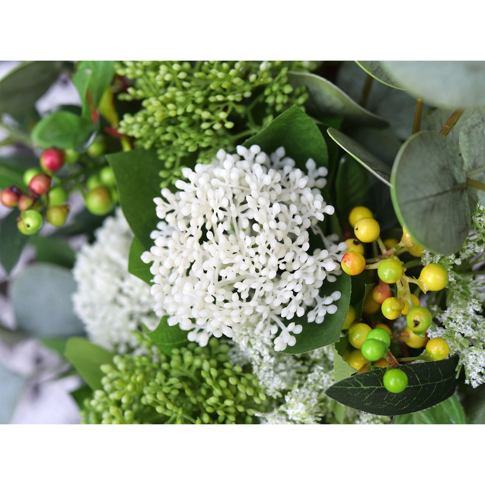 Viburnum (Simply White) Long Stem Artificial Silk Flowers, Filler Flower, Wedding, Home Decor, Arrangment 6 Stems