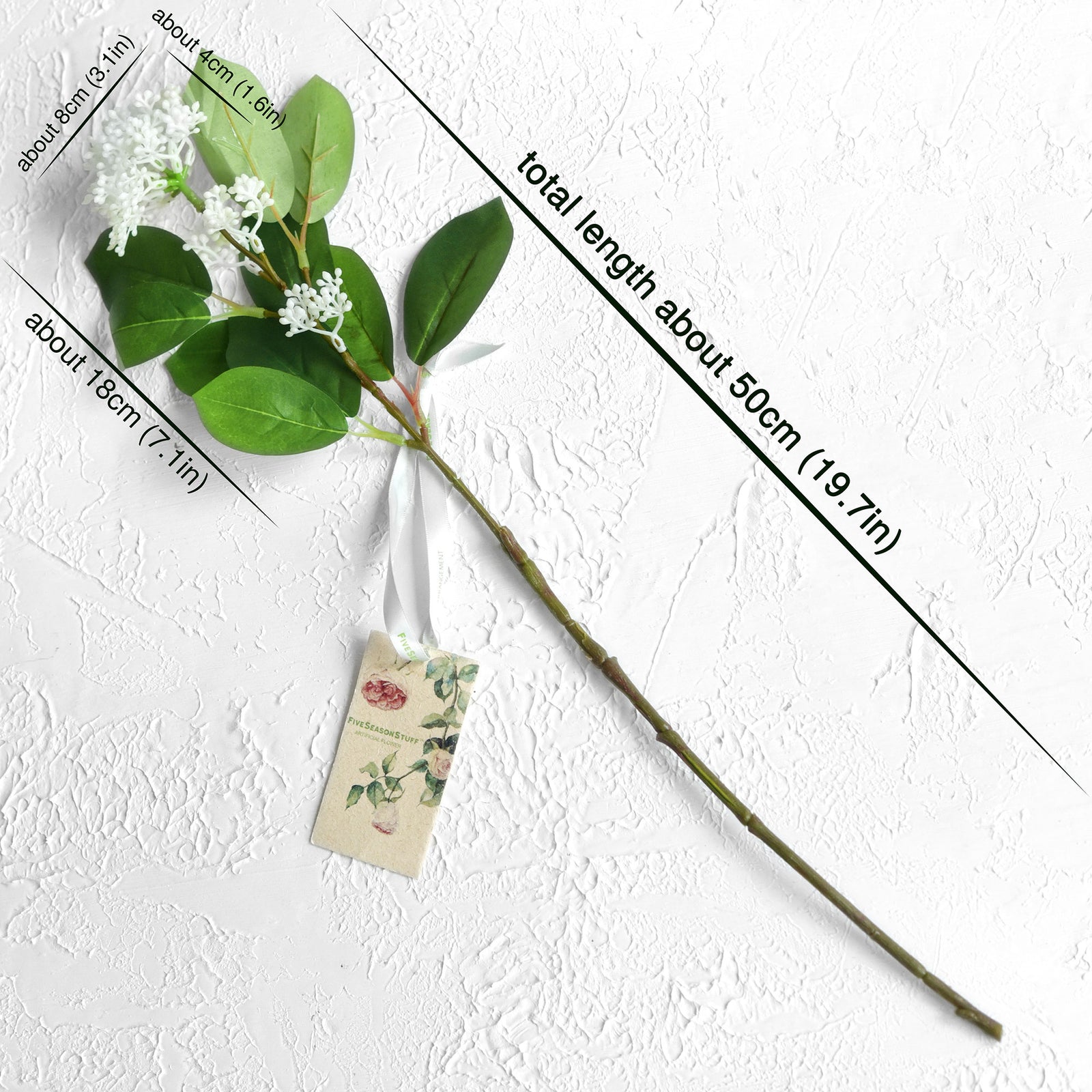 Viburnum (Simply White) Long Stem Artificial Silk Flowers, Filler Flower, Wedding, Home Decor, Arrangment 6 Stems