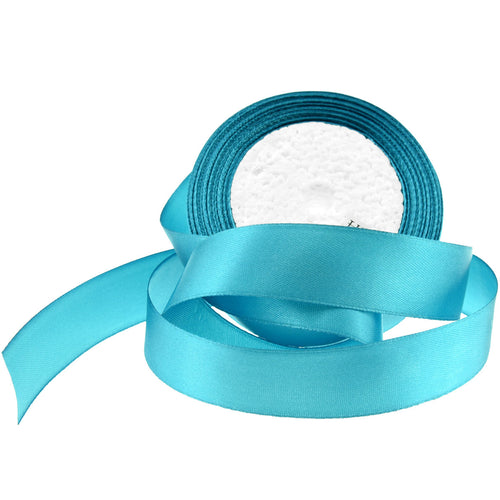 25mm Turquoise Single Sided Satin Ribbon