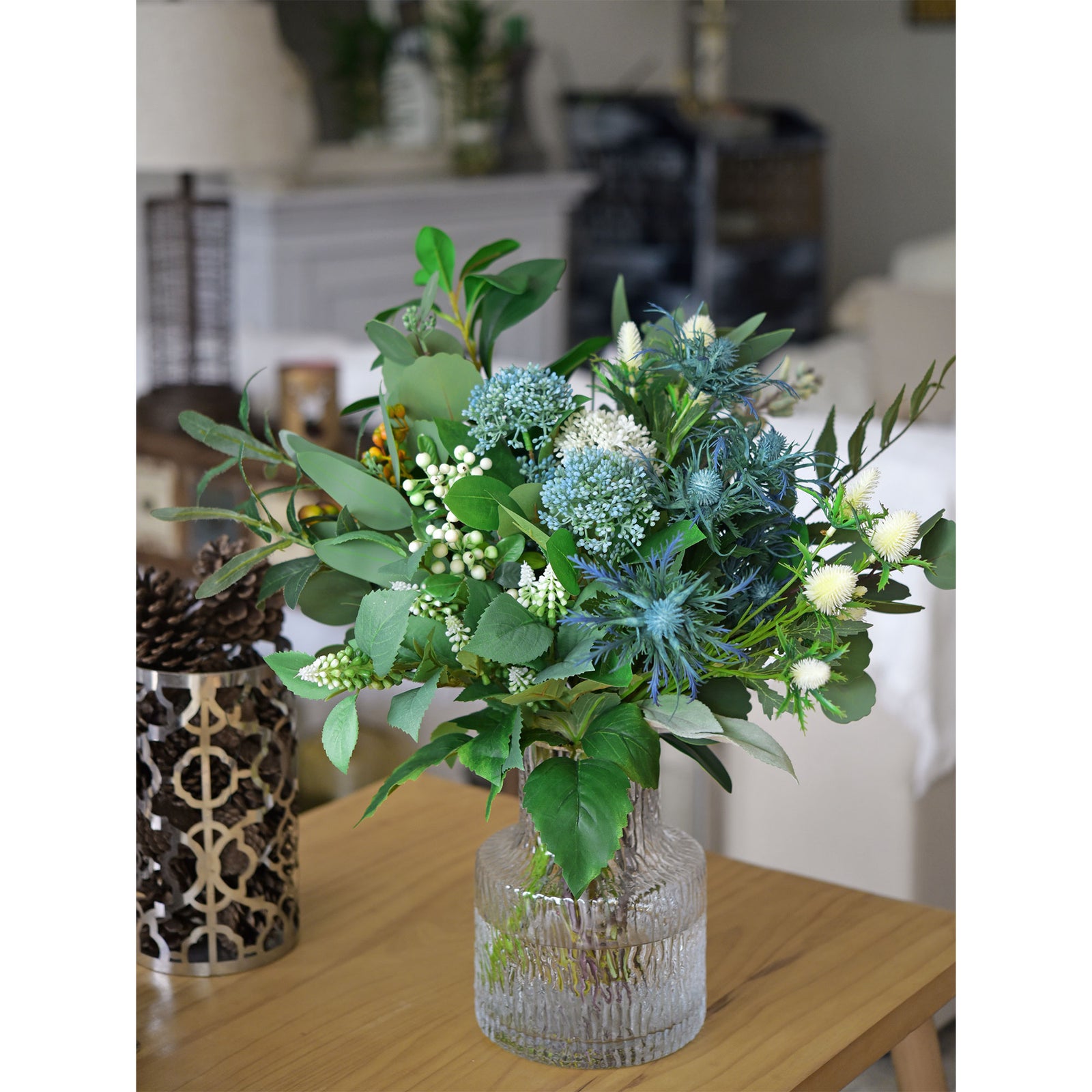 Viburnum (Simply White) Long Stem Artificial Silk Flowers, Filler Flower, Wedding, Home Decor, Arrangment 6 Stems