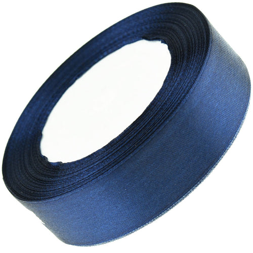 25mm Dark Blue Single Sided Satin Ribbon