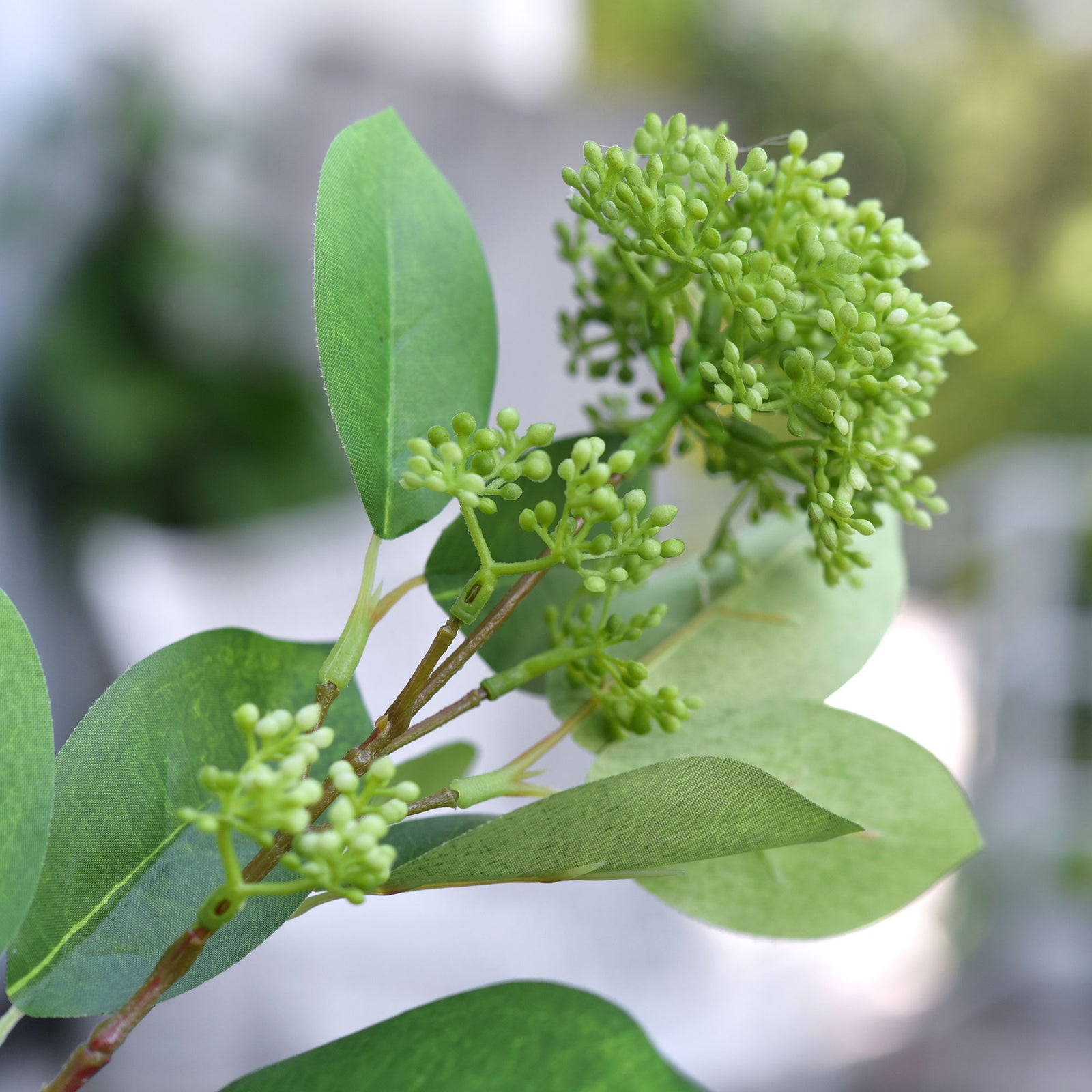Viburnum (Neural Green) Long Stem Artificial Silk Flowers, Filler Flower, Wedding, Home Decor, Arrangment 6 Stems