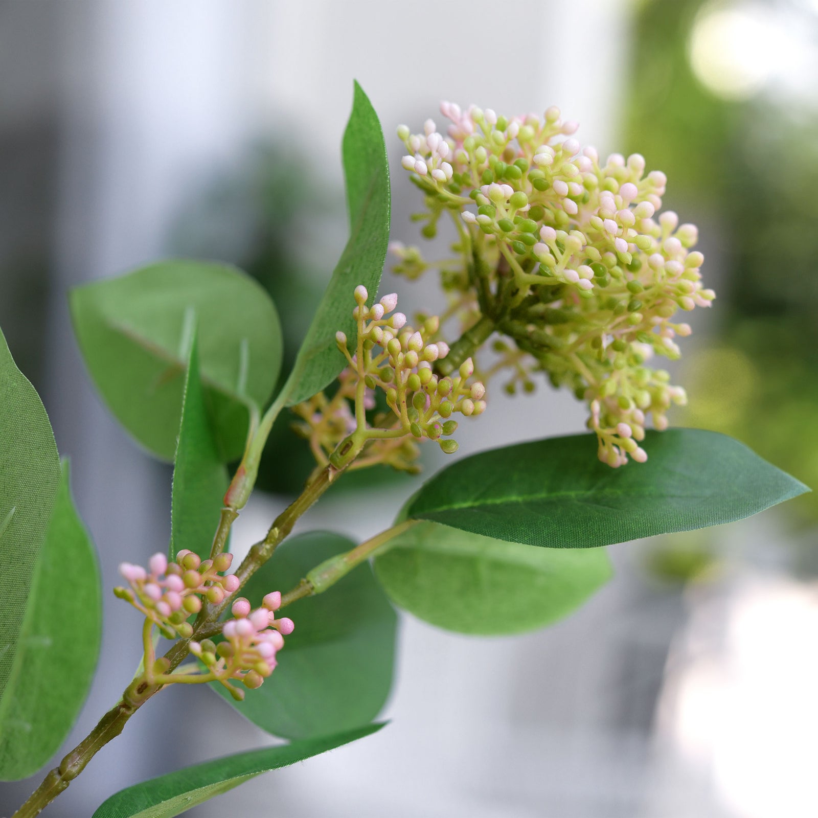 Viburnum (Little Bit Pink) Long Stem Artificial Silk Flowers, Filler Flower, Wedding, Home Decor, Arrangment 6 Stems