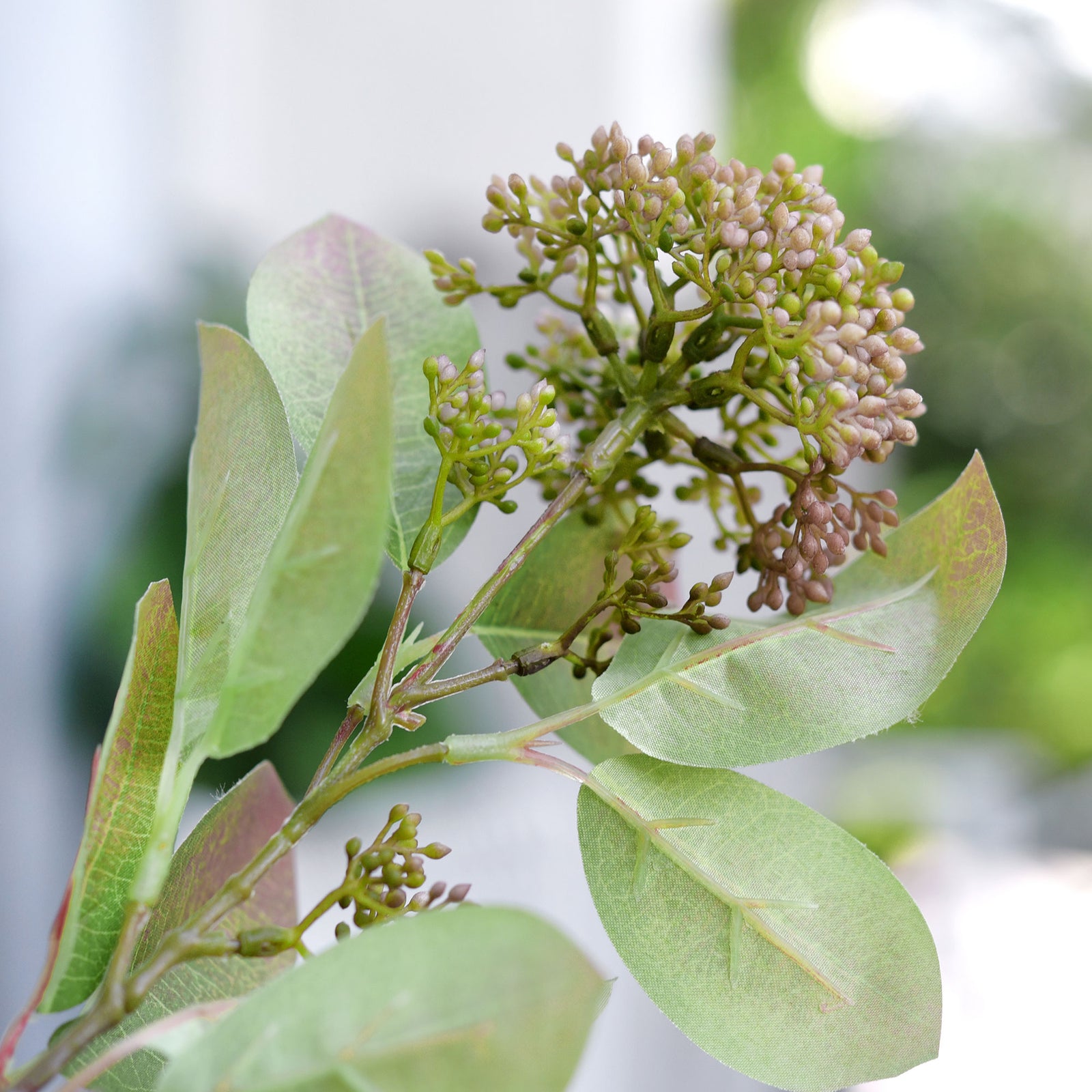 Viburnum (Harmony Brown) Long Stem Artificial Silk Flowers, Filler Flower, Wedding, Home Decor, Arrangment 6 Stems