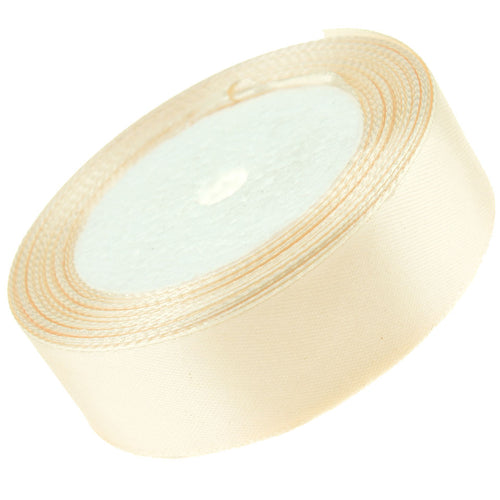 25mm Beige Single Sided Satin Ribbon