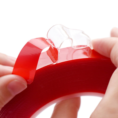 20mm x 1mm x 10 meters Multi-Purpose High Strength Transparent Acrylic Gel Adhesive Double Sided Tape Roll No Residue