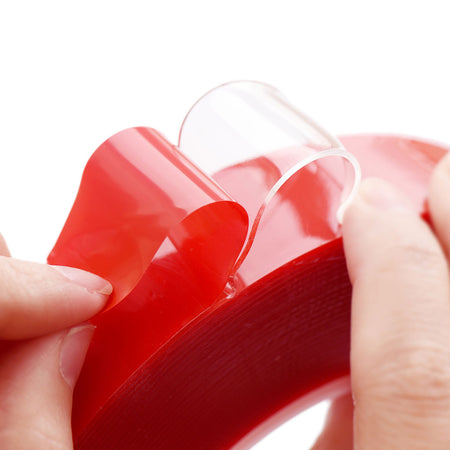 30mm x 1mm x 10 meters Multi-Purpose High Strength Transparent Acrylic Gel Adhesive Double Sided Tape Roll No Residue